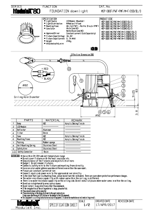 MSP-080F/P/20B Specification Sheet