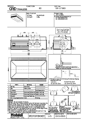 SX-LF083 Specification Sheet