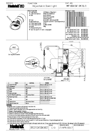 MMP-080A/10B Specification Sheet