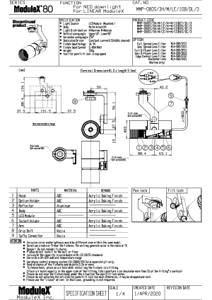 MMP-080S/3H/LE Specification Sheet