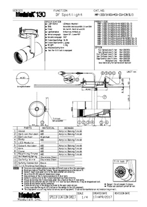 MMP-130D/1H Specification Sheet