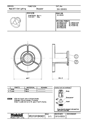 SA-3SH01 Specification Sheet