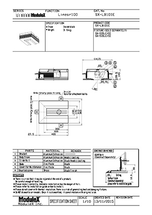 SX-LB101E Specification Sheet