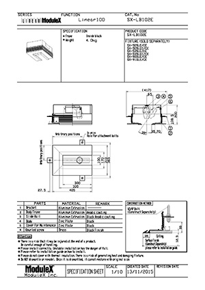 SX-LB102E Specification Sheet