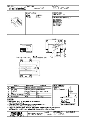 SX-LB102S Specification Sheet
