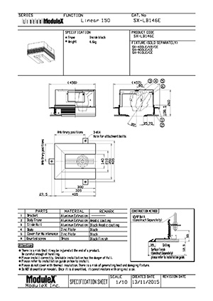 SX-LB146E Specification Sheet